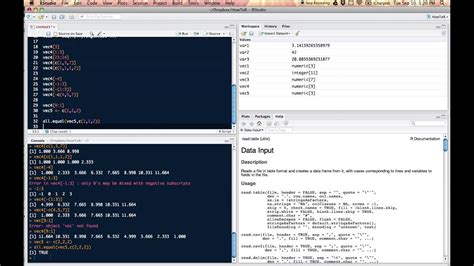 basic r programming commands