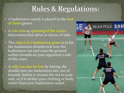 basic rules of badminton pdf