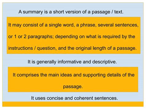 basic summary writing