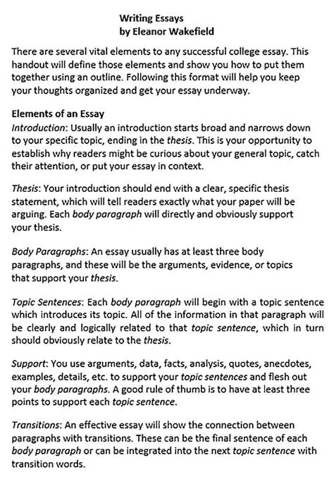basic writing examples