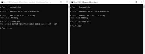 batch script goto eof