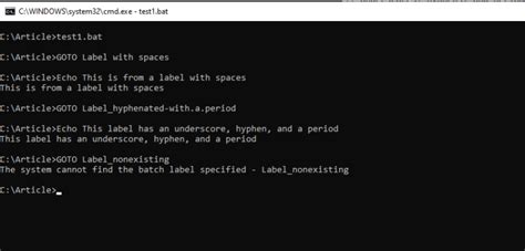 batch script goto label
