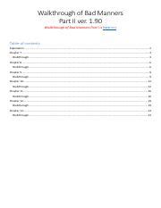 Bbad Manners Walkthrough