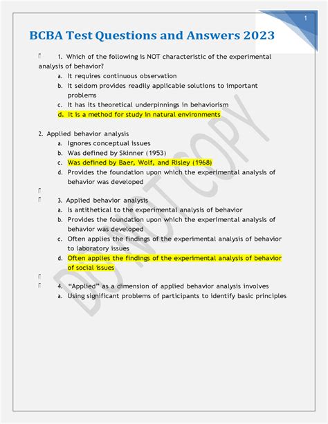 bcba exam questions quizlet