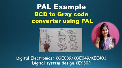 bcd to gray code converter using pal