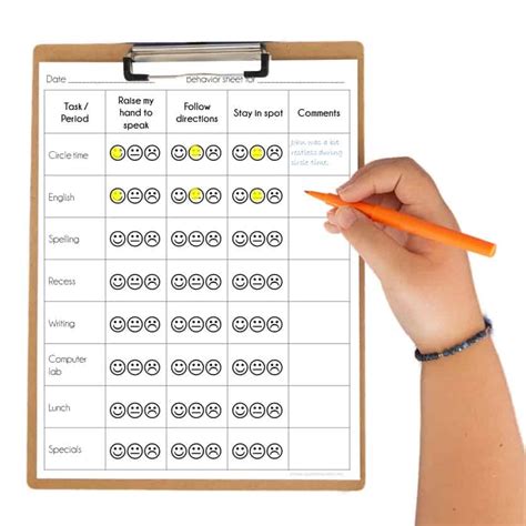behavioral goals examples for students