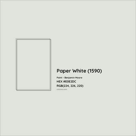 benjamin moore paper white color code