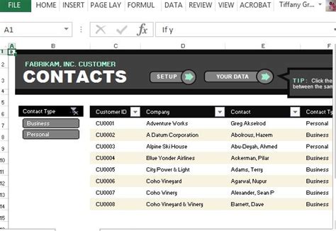 best excel contact list template