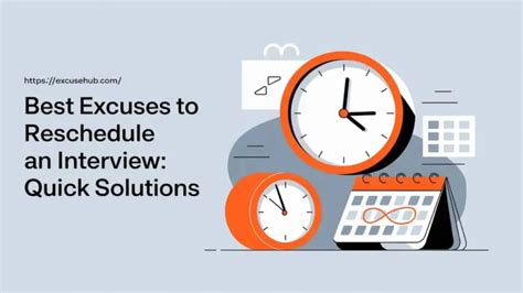 best excuses for rescheduling an interview