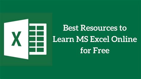 best place to learn excel online for free