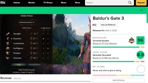 bg3 reviews metacritic