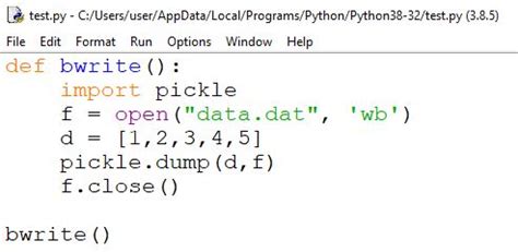 binary data in python example
