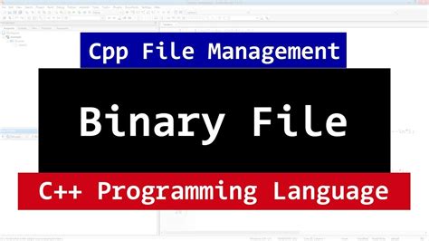 binary file handling in cpp