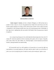 biographical sketch example for students in the philippines