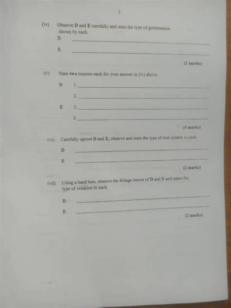 biology practical questions and answer