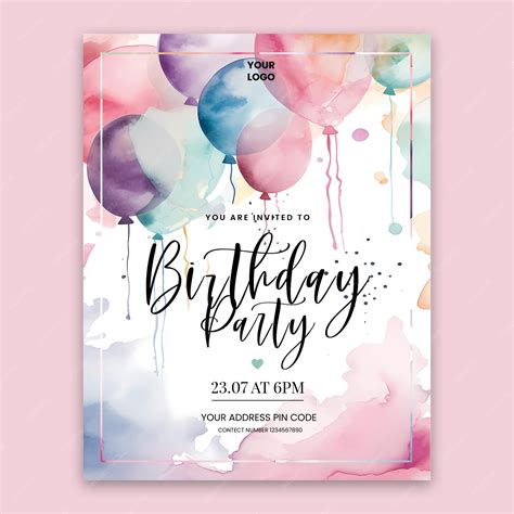 Birthday Party Invite Template