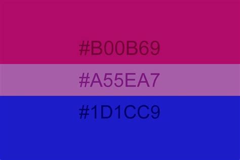 bisexual flag colors hex code