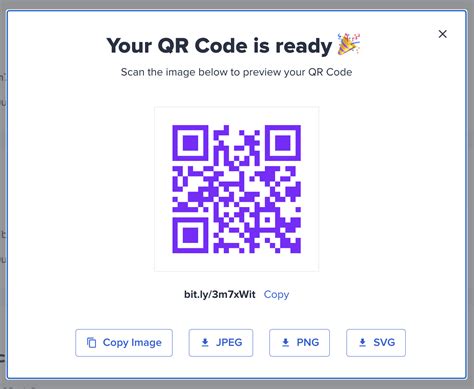 bitly create qr code