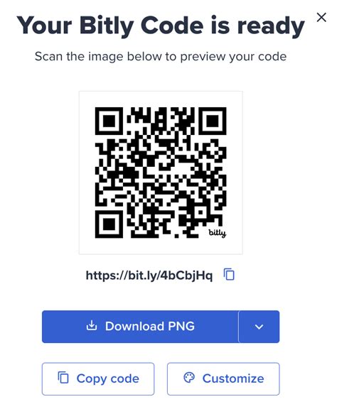 bitly generate qr code