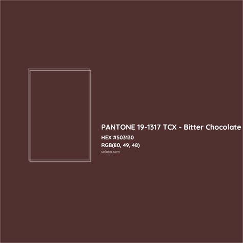 bitter chocolate color code