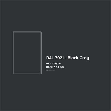black grey ral code