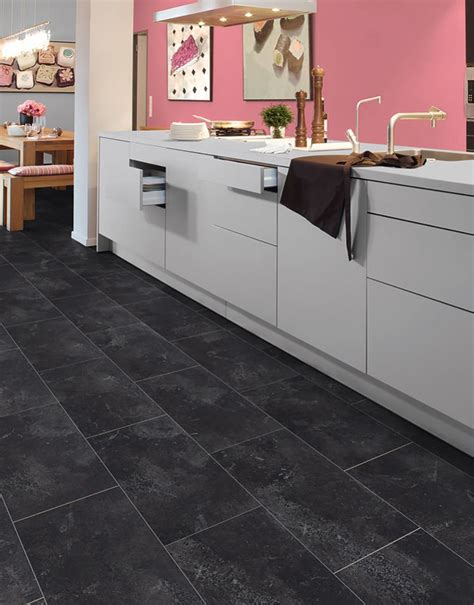 black laminate kitchen flooring