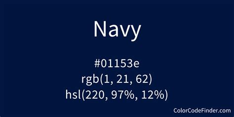 black navy color code