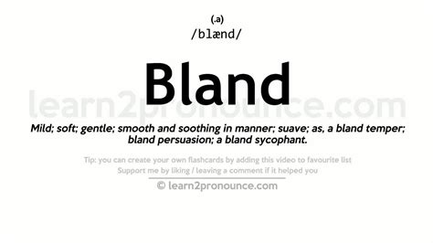 bland meaning and sentence