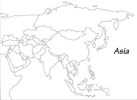 Blank Map Asia Printable