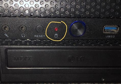 blinking power light on pc