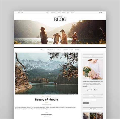 blog html code template free