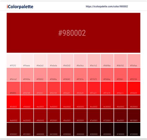 blood red color palette code