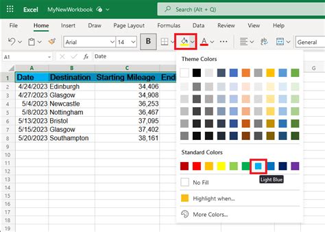 blue accent 1 lighter 40 color code excel