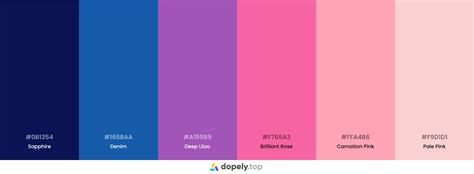 blue and pink combination color code