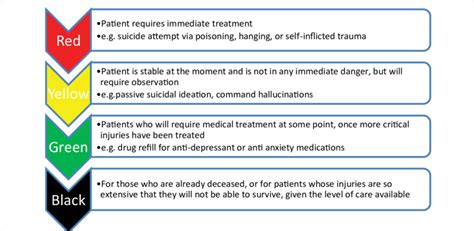 blue colour code in triage