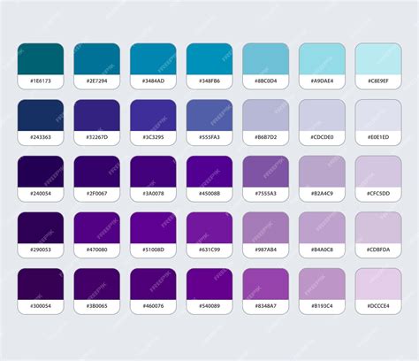 blue purple colour code