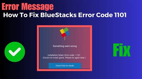 bluestacks error code 1101