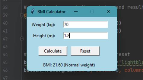 bmi rechner python code