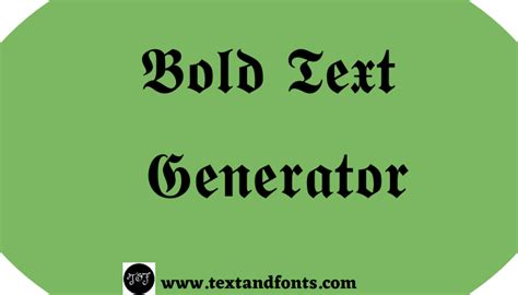 bold text generator code