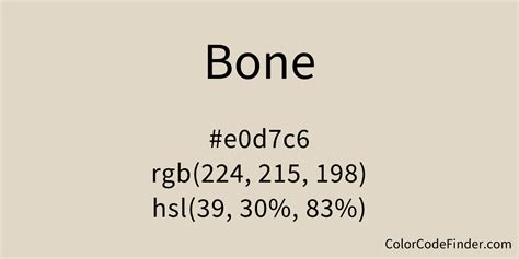 bone colour code