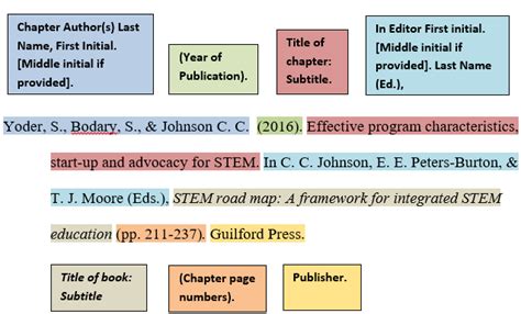 book chapter reference in apa style