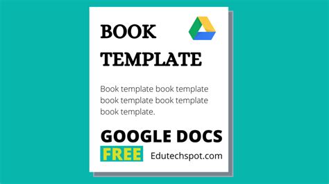 book layout template google docs