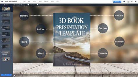 book presentation format