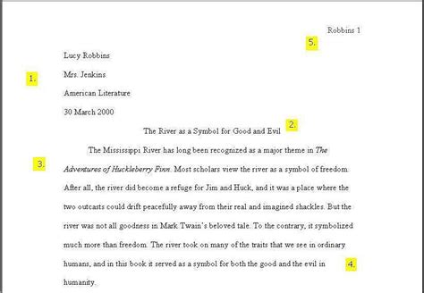 book report mla format example