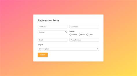 bootstrap form examples