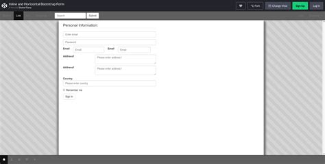 bootstrap form examples codepen
