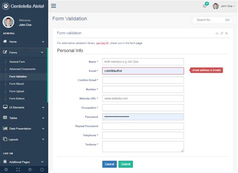 bootstrap form validation examples