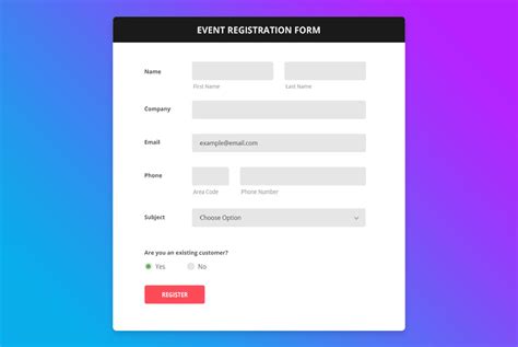 bootstrap registration form examples