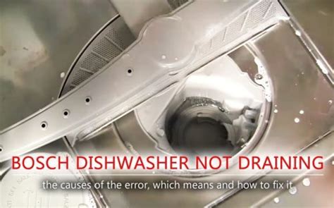 bosch dishwasher not draining no error code