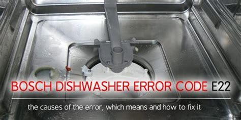 bosch e22 error code won t drain